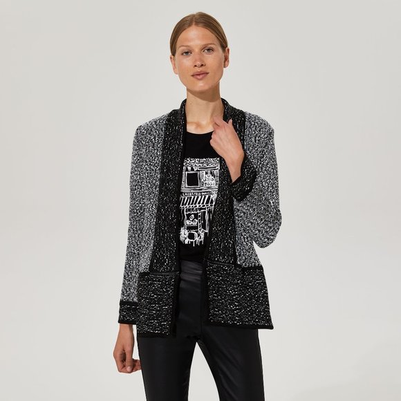 KARL LAGERFELD Grey 3/4 Sleeve Cardigan - Picture 1 of 3